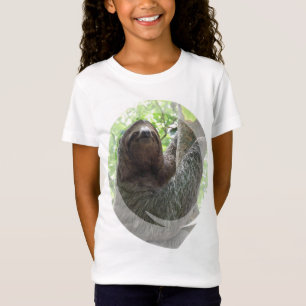 Der T - Shirt des Sloth-Foto-Entwurfs-Mädchens