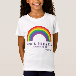 Der T - Shirt des Weißen Mädchens Rainbow Gottes
