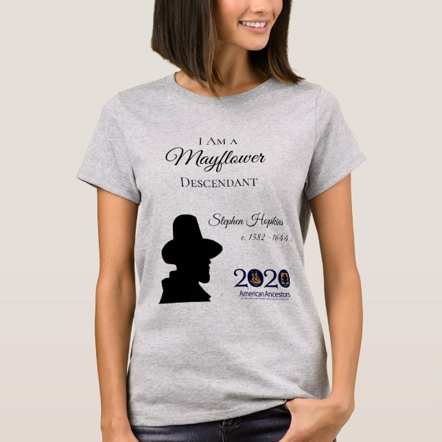 Der T - Shirt Frauen Stephen Hopkins Mayflower (Vorderseite)
