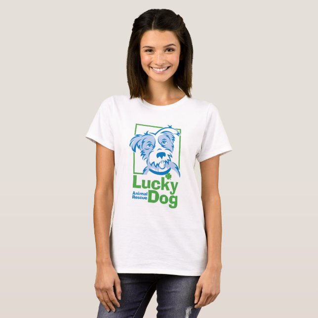 Der T - Shirt für den glücklichen Hund (Vorne ganz)