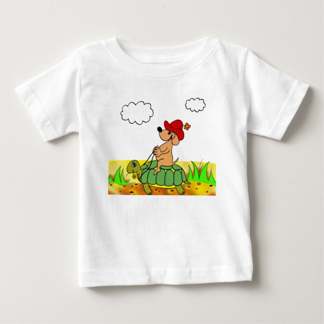 der T - Shirt "Hund " der lustigen Babys (Vorderseite)