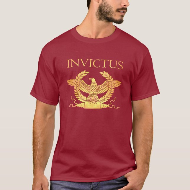 Der T - Shirt Invictus der alten Goldmänner (Vorderseite)