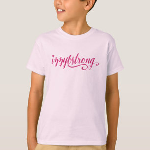 Der T - Shirt #IzzyBStrong Mädchen (heißes Rosa)