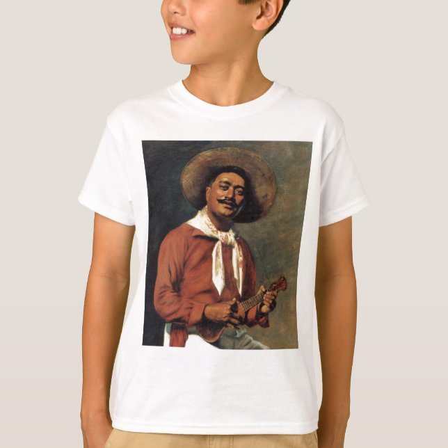 Der T - Shirt Kindes "hawaiischer Troubadour-" - (Vorderseite)
