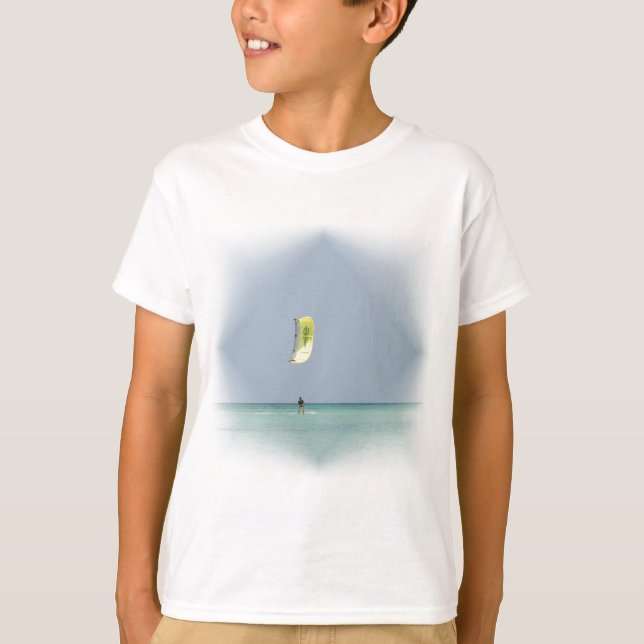Der T - Shirt Kiteboarder Kinder (Vorderseite)