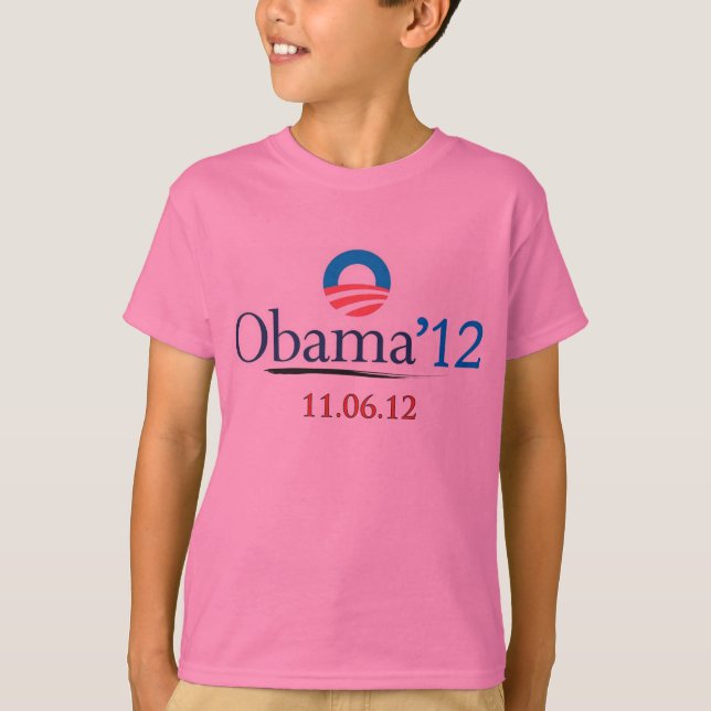 Der T - Shirt klassisches Kindes Obama 2012 (Vorderseite)