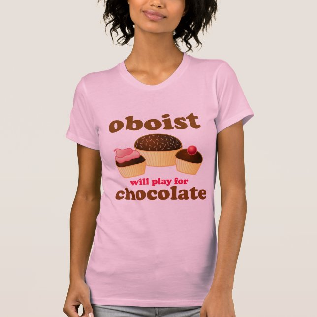 Der T - Shirt lustiger Oboe Frauen (Vorderseite)