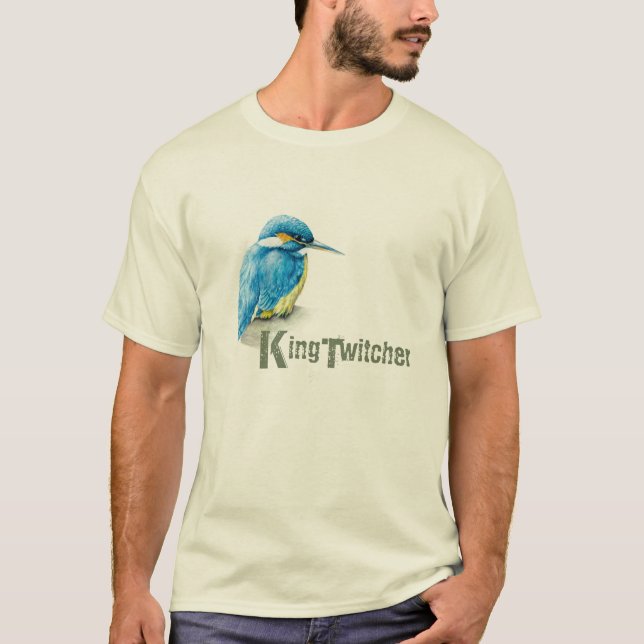 Der T - Shirt Männer Eisvogel-Königs Twitcher (Vorderseite)