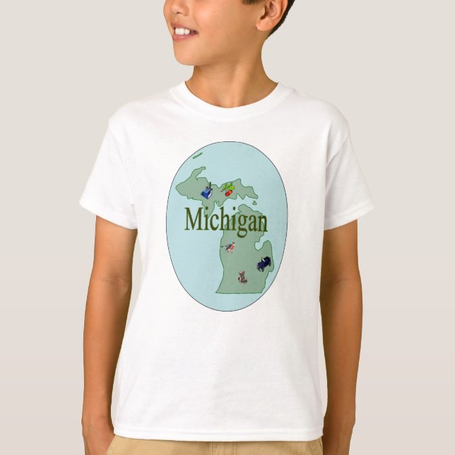 Der T - Shirt Michigan-Kindes (Vorderseite)