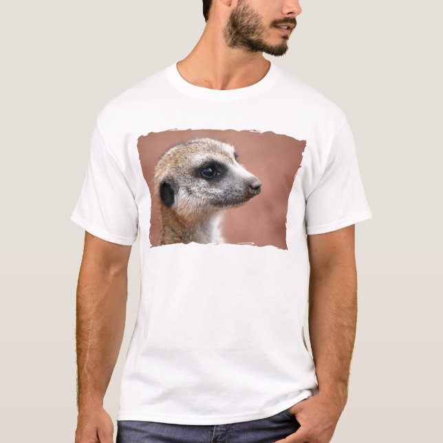 Der T - Shirt neugieriger Meerkat Männer (Vorderseite)