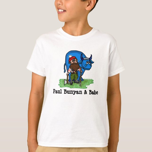 Der T - Shirt Paul- Bunyan und Baby-Kindes (Vorderseite)