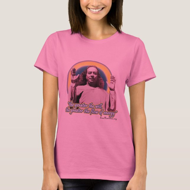 Der T - Shirt PY02 Yogananda Frauen (Vorderseite)