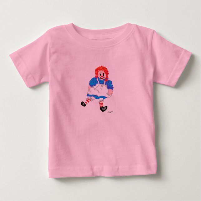 Der T - Shirt Raggedy Ann des Baby-Mädchens durch (Vorderseite)