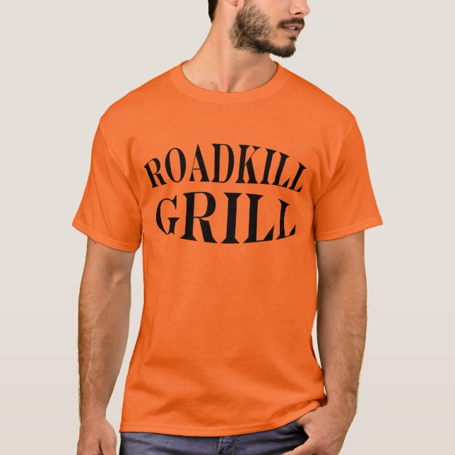 Der T - Shirt Roadkill Grill lustigen GRILLEN Koch (Vorderseite)
