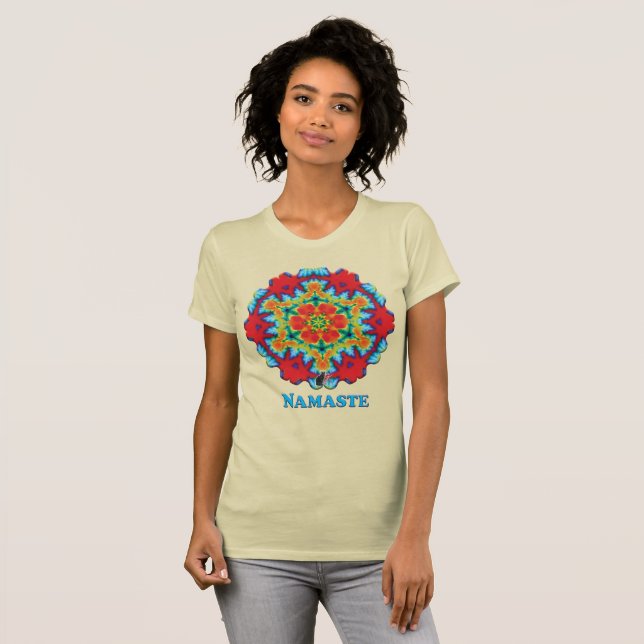 Der T - Shirt Rosey Namaste Kaleidoskop (Vorne ganz)