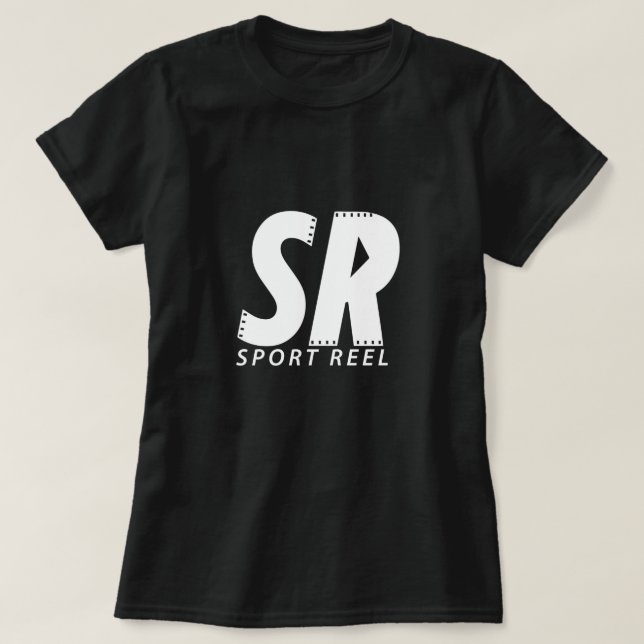 DER T - SHIRT SCHWARZER SPORTREEL FRAUEN MIT (Design vorne)