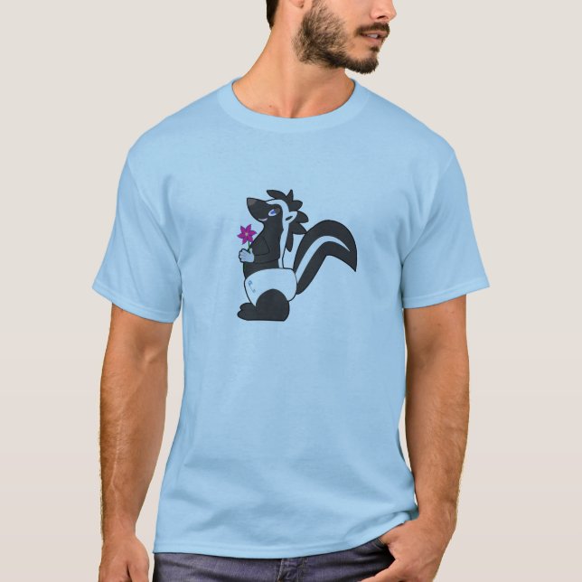 Der T - Shirt Skunkdude Männer - Blau (Vorderseite)