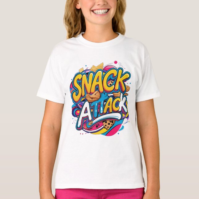 Der T - Shirt "Snack Attack" (Vorderseite)