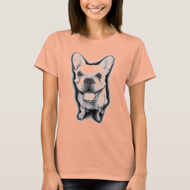 Der T - Shirt von Bulldog Ladie (Vorderseite)