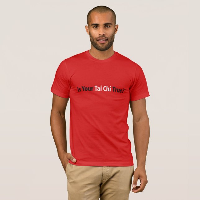 Der T - Shirt wahrer Männer Tai Chi™ (rot) (Vorne ganz)