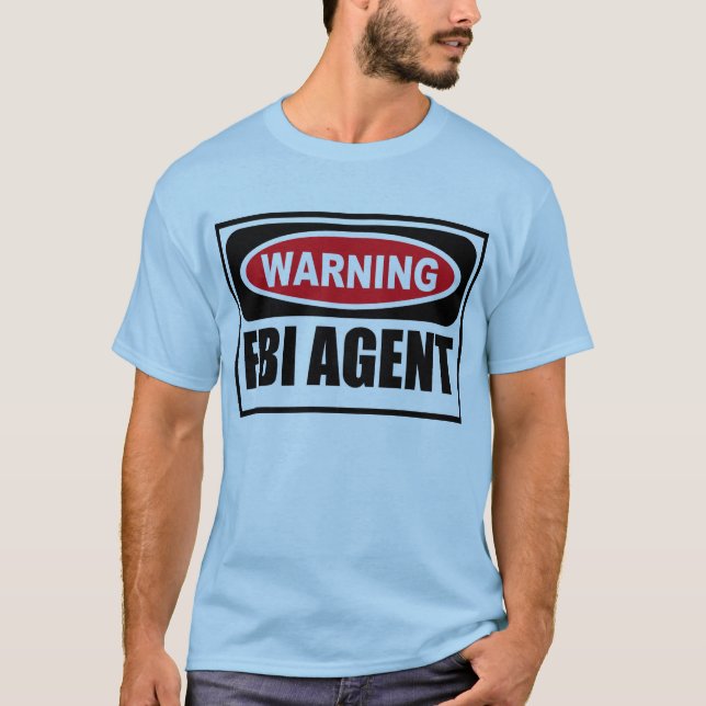 Der T - Shirt warnender FBI-AGENT Männer (Vorderseite)