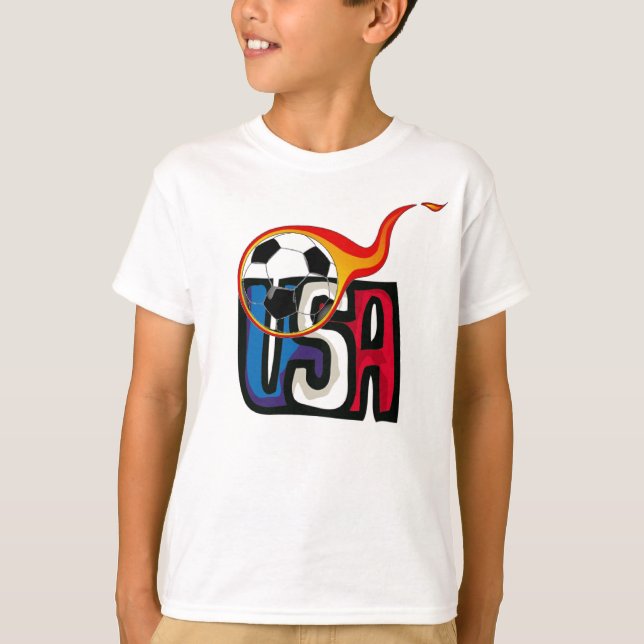 Der T-Shrit des USA-Fußball-Jungen T-Shirt (Vorderseite)