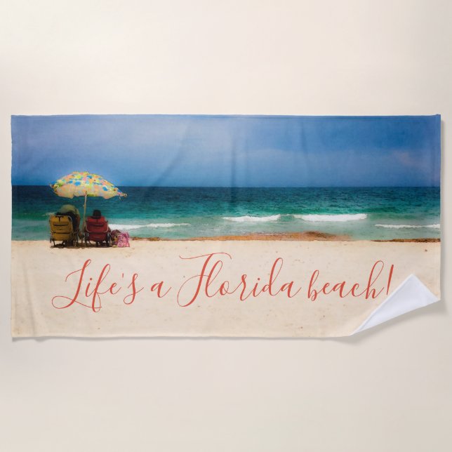 Der Tag am Strand Strandtuch (Vorderseite)