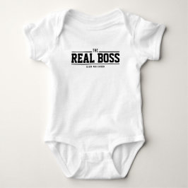 Der Tag der echten Boss personalisieren Väter Baby Strampler