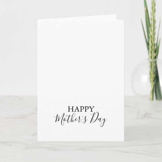 Der Tag der einfachen Minimalistischen Mutter Karte (Vorderseite)