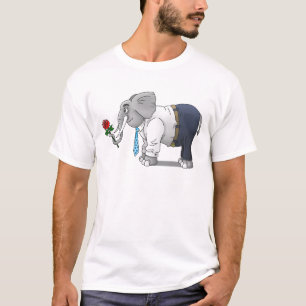 Der Tag der Elefanten mit dem Glück der Valentine T-Shirt