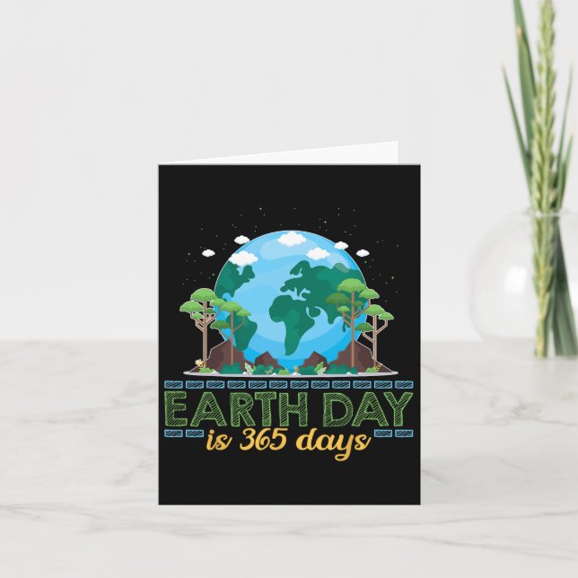 Der Tag der Erde ist 365 Tage Karte (Vorderseite)