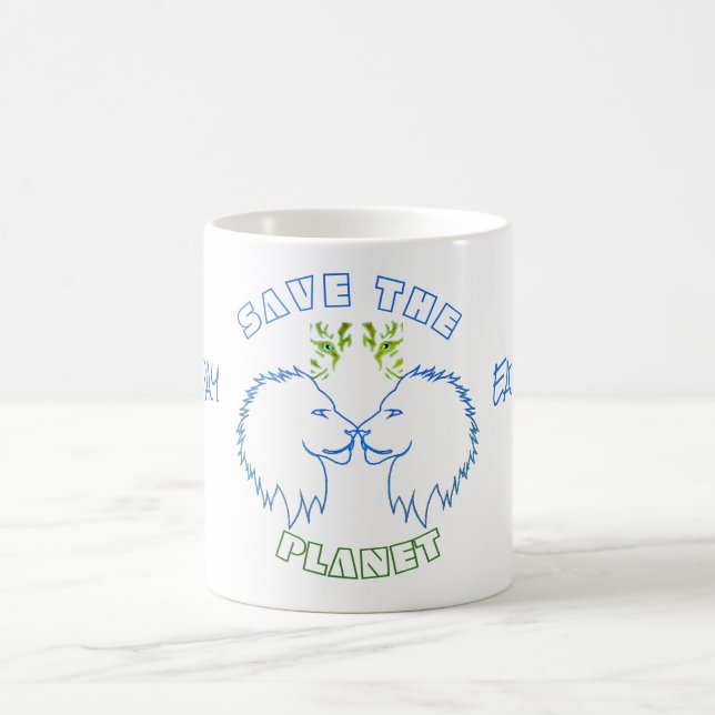 Der Tag der Erde rettet den Planeten Kaffeetasse (Mittel)