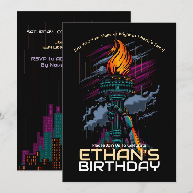 Der Tag der Freiheit Einladung (Vorne/Hinten)