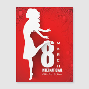 Der Tag der internationalen Frauen Magnetkarte