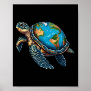Der Tag der Meeresschildkröte rettet den Planeten Poster