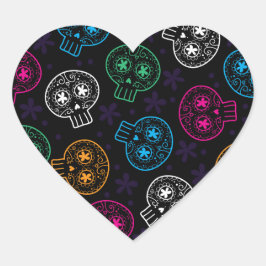 Der Tag der Toten Kalaverita Herz-Aufkleber