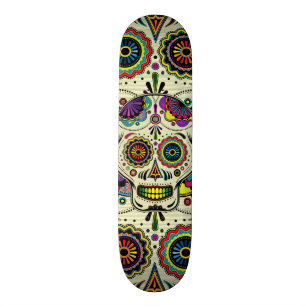 Der Tag der Toten Schädelkunst Skateboard