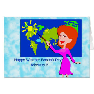 Der Tag der Wetter-Person am 5. Februar