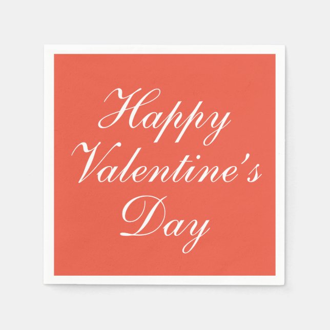Der Tag des glücklichen Valentins Rot Serviette (Vorderseite)