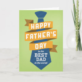 Der Tag des glücklichen Vaters zum besten Vater de Karte