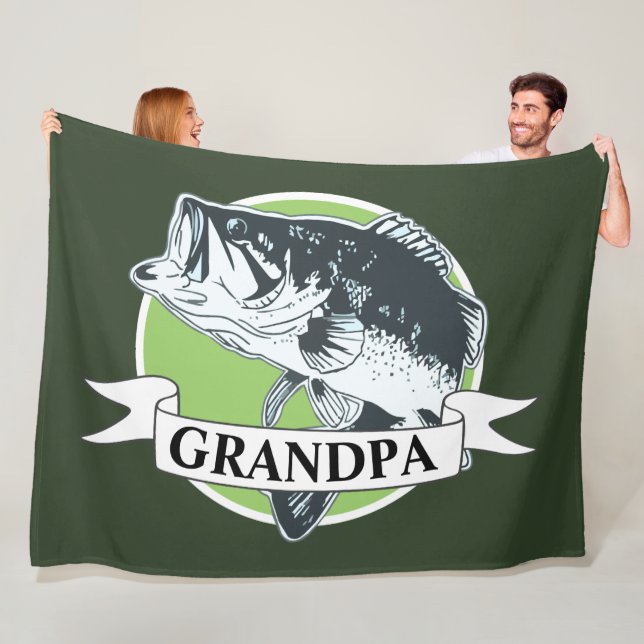 Der Tag des Großvater-Barschangeln-Großvaters Fleecedecke (Beispiel)