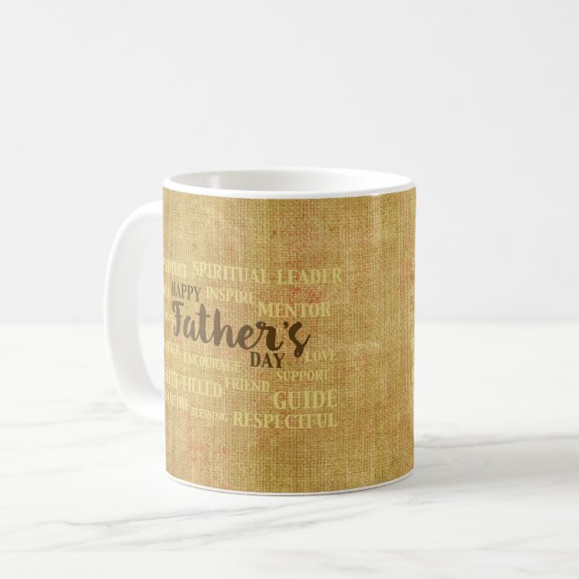 Der Tag des religiösen Vaters, die Eigenschaften d Kaffeetasse (Vorderseite Links)