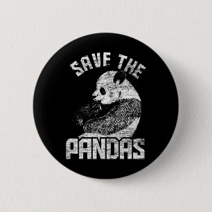Der Tag des Tierschutzes Bear Earth Day Rette Pand Button