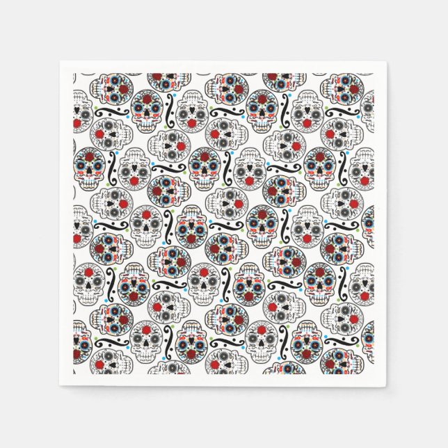 Der Tag des Toten Party Napkins Serviette (Vorderseite)