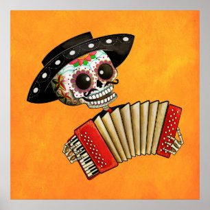Der Tag des toten Skelett-EL-Mariachis Poster