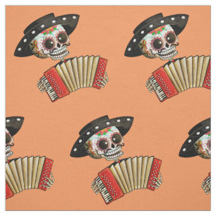 Der Tag des toten Skelett-EL-Mariachis Stoff