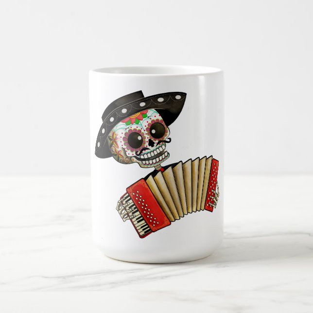 Der Tag des toten Skelett-EL-Mariachis Tasse (Mittel)