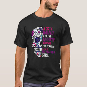 Der Tag des toten Zucker Skull Funny November Girl T-Shirt