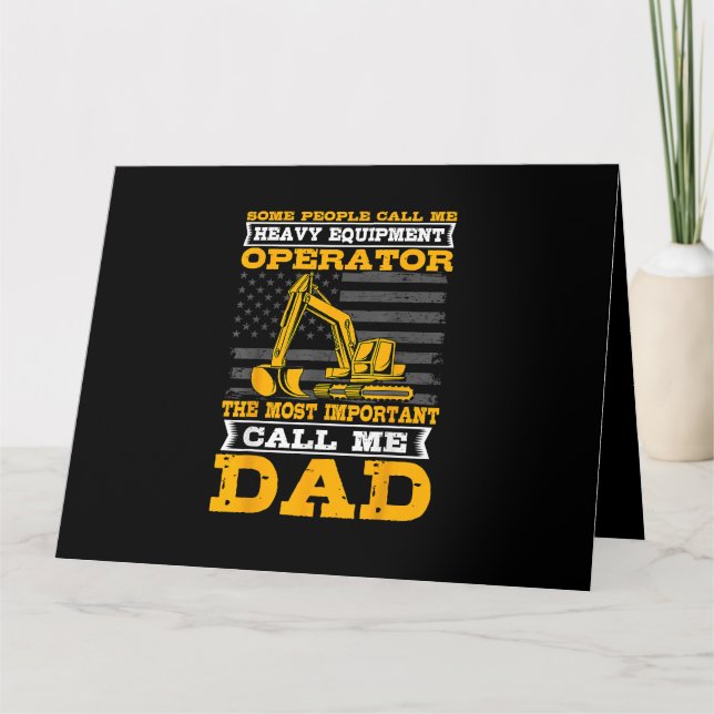 Der Tag des Vaters an der schweren Ausrüstung Karte (Vorderseite)