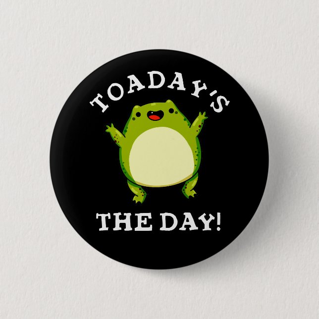Der Tag Funny Toad Pun Dark BG Button (Vorderseite)